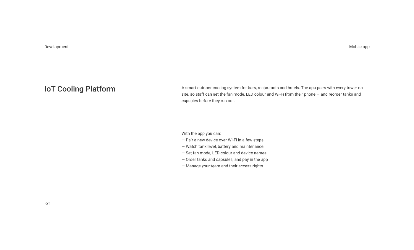 IoT cooling platform case study — slide 2